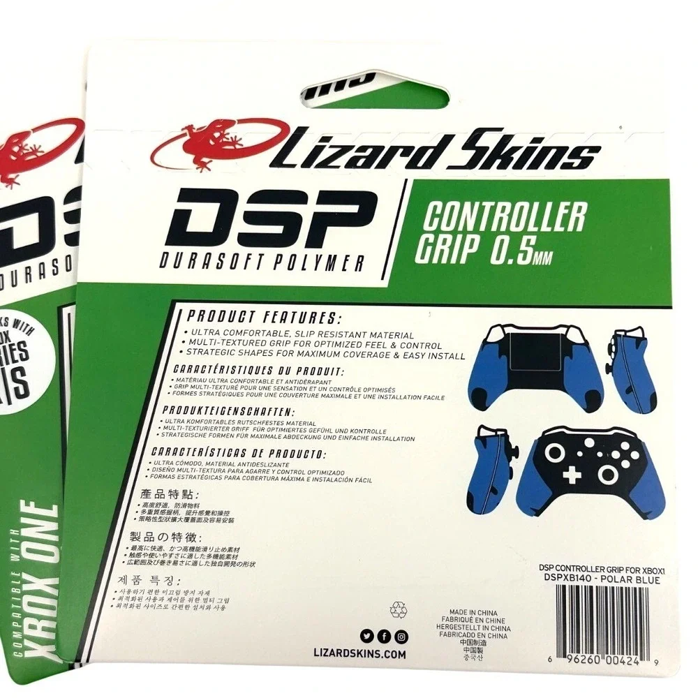 2 Pack Lizard Skins DSP Controller‎ Grip Xbox One Polar Blue 0.5mm NEW